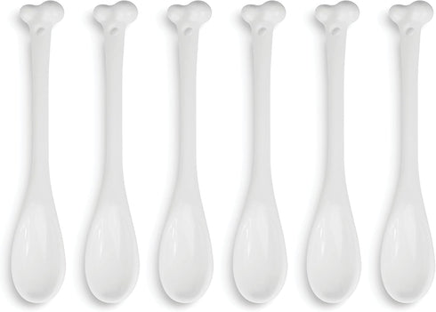 Ceramic Bone Spoons - Set of 6 - Spooky Valentines Day Gifts, Goth Valentines Day Decor - Skull Spoon, Witchy Gifts, Goth Gifts For Women, Spooky ...