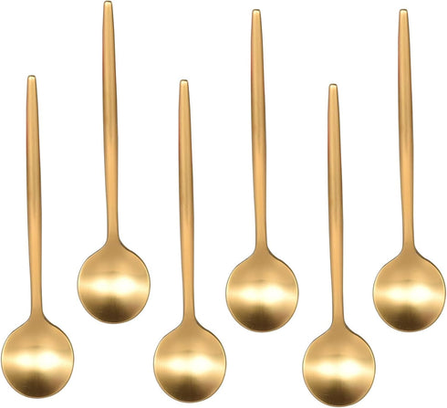 IMEEA Espresso Spoons Gold Demitasse Spoons Stainless Steel Coffee Spoons Mini Teaspoons 5.1-Inch, Set of 6...
