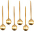 IMEEA Espresso Spoons Gold Demitasse Spoons Stainless Steel Coffee Spoons Mini Teaspoons 5.1-Inch, Set of 6...