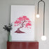 2pcs Cherry Blossoms Stencils 11.8×11.8inch Large Blooming Stencil with Paint Brush Square Japanese Style Drawing Template for Wood Walls Canvas F...