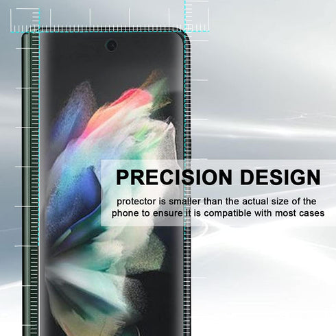 (3 Sets) Full Coverage Protector Compatible For Samsung Galaxy Z Fold 3 5G(Upgraded) High Definition Edge to Edge HD, Anti-Scratch (Lifetime Repla...