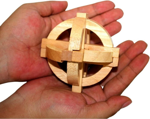 Wooden Brain Teaser Puzzles for Adults 3-D Desktop Toys for Kids Disassemble & Assemble Puzzles for Adults (Intermediate Difficulty-Globe)...