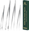 4 Pcs Kitchen Cooking tongs,12" & 10" Stainless Steel Kitchen tongs Set,Professional Food Tweezers for Cooking,Repairing,Seafood,BBQ...