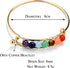 COLORFUL BLING 7 Chakra Yoga Meditation Bracelet Adjustable Healing 6mm Crystal Stone Bead Cuff Bracelets Gifts for Women...