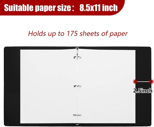 Vienrose 3 Ring Binder 1 Inch Round Rings Durable Binder with Linen Cover Holds 8.5" x 11" Paper for School Office and Home Khaki...