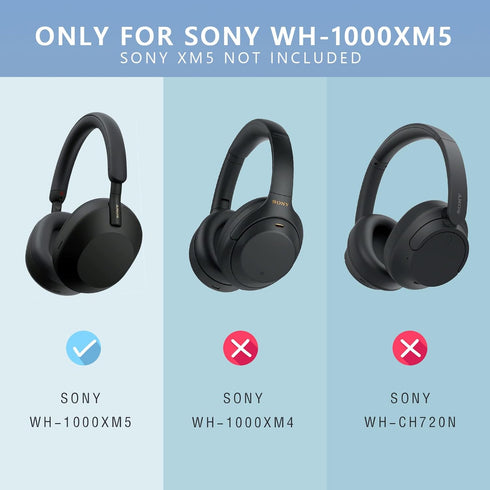 Silicone Case for Sony WH-1000XM5, Sony xm5 Wireless Headphones Protective case Cover (Pink 1)...