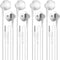 Wired Earbuds Pack of 4, in-Ear Wired Earphones with Microphone Volume Control, Powerful Heavy Bass, High Definition, Headphones Compatible with A...