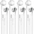 Wired Earbuds Pack of 4, in-Ear Wired Earphones with Microphone Volume Control, Powerful Heavy Bass, High Definition, Headphones Compatible with A...