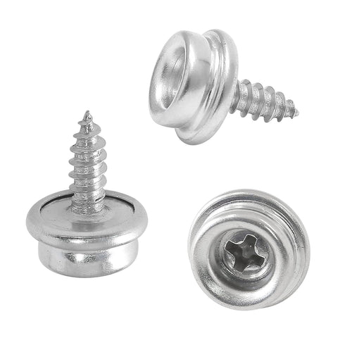 Moicstiy 30Pcs 3/8 Inch Stainless Steel Screws Snaps, Fastener Screw Snaps Marine Grade Boat Canvas Snaps for DIY Cover Furniture...