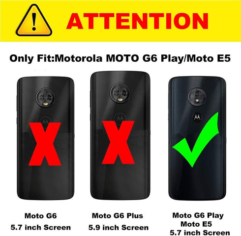Military Grade Drop Impact for Motorola Moto E5 Case Moto G6 Play 5.7 Inch Metal Rotating Ring Kickstand Holder Magnetic Car Mount Armor Heavy Dut...