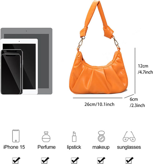 Shoulder Bags for Women, Cute Hobo Tote Handbag Mini Clutch Purse with Zipper Closure...