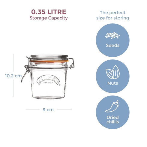 Kilner Round Swing Top Glass Jar | 12 oz...