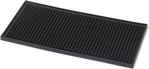Yisharry li Bar Mat 6" x 12" Kitchen Square Rubber Service Spill Mat PVC Black KTV Bar Drying Dish Mats...