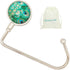 Purse Hook Hanger for Table Bar Handbag Hanger Safer Cleaner Bag Table Hanger with Velvet Pouch (Peacock Feather)...