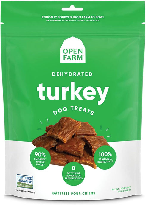 Open Farm Dehydrated Turkey Dog Treats, 4.5 oz...