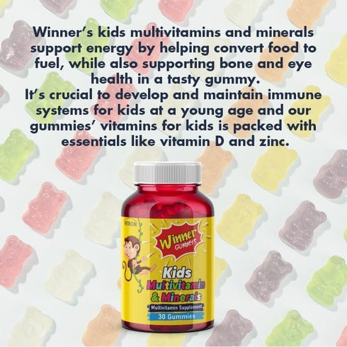 Kids Multivitamin and Mineral Supplement Gummies for Kids, All-Natural I 30 Count (1 Pack)...