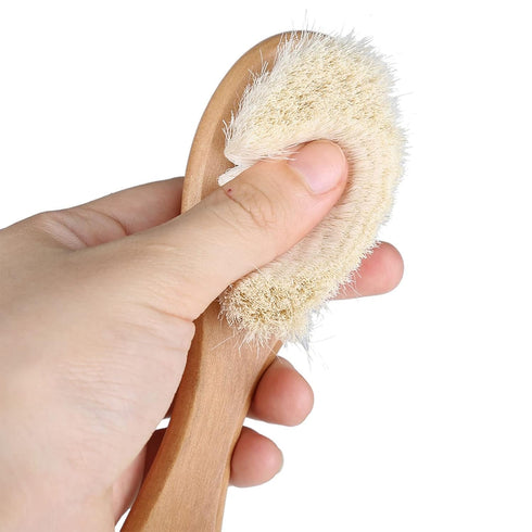 Baby Hair Brush,Wooden Handle Soft Goat Hair Baby Infant Head Massage Grooming Comb Newborns Toddlers Wood Hairbrush for Scalp Health Prevent...