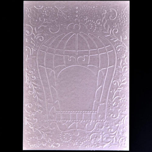 Kwan Crafts 3D Birdcage Flowers Background Plastic Embossing Folders for Card Making Scrapbooking and Other Paper Crafts 3050919...