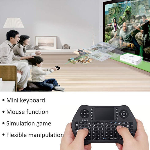 2.4G Wireless Keyboard with Touchpad Mouse Backlit USB Mini Keyboard Multi-Media Handheld Android Box Remote Keyboard for Pc,Pad,Xbox,360,Ps3,TV B...