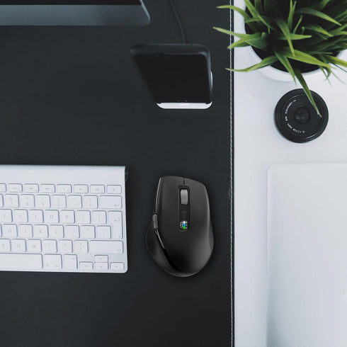 Wireless Bluetooth Mouse with Smart Flying Scroll, Side Thumb Scroll Ergonomic Mice, Silent Multi-Device Mouse for Computer, Laptop, iPad,Tablet, ...