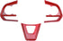X AUTOHAUX 3 Pcs ABS Plastic Red Interior Steering Wheel Cover Trim for Toyota Corolla 2020-2022 Inner Decoration Auto Accessories...