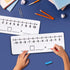 2 Pack -10 to10 Double Sided Dry Erase Number Line Board for Students?Teacher Supplies, Number Line for Classroom and Desk, Math Manipulatives for...