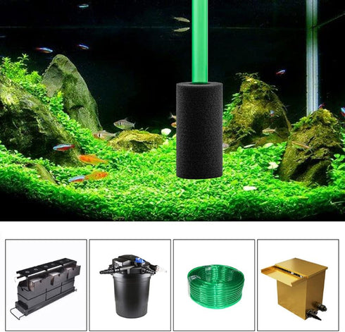 4Pcs Pre-Filter Foam Sponges, Fish Tank Small Filter Sponges, Rolls Compatible Filter Accessories for Aquarium Fish Tank...