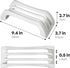 carrotez Plastic Cutting Board Holder, 3-Compartment Storage Organizer, 0.6 Inch Slots, White...