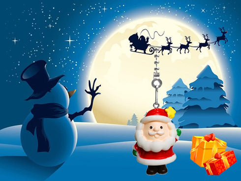 12 inch Ceiling Fan Pull Chain Father Christmas Charm Pendant Ceiling Fan Danglers Fan Pulls Chain Extender with Ball Chain Connector for Ceiling ...