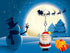 12 inch Ceiling Fan Pull Chain Father Christmas Charm Pendant Ceiling Fan Danglers Fan Pulls Chain Extender with Ball Chain Connector for Ceiling ...