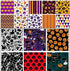 Halloween Fabric 16Pcs Squares Printed Patchwork Fabric for DIY Sewing Scrapbooking Quilting Masks (16pcs/9.8" x 9.8")...