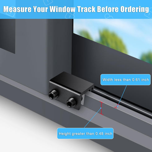 Sliding Window Locks (6 Pack), Window Locks for Up and Down Windows and Horizontal Windows, Window Security Bars, Adjustable Aluminum Window Stopp...