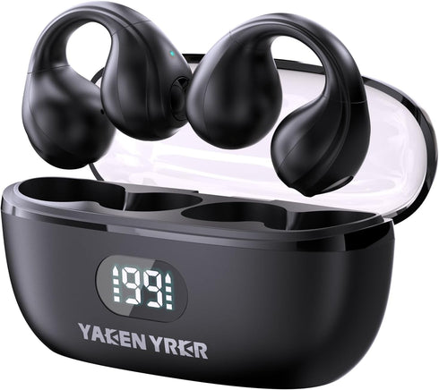 Clip on Earbuds,Wireless Ear Clip Bone Conduction Bluetooth Headphones,Mini Ear Clip Fitness Earbuds Cycling Running Workout for Running. (Black)...