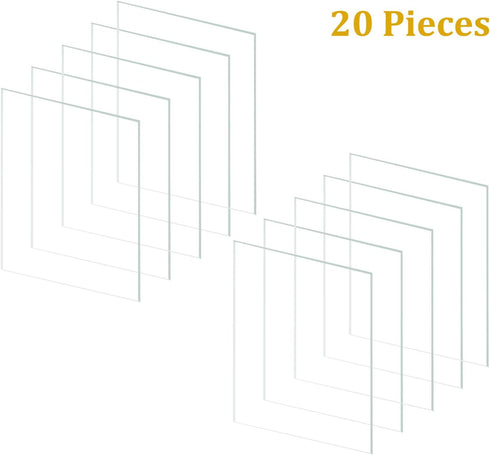 20 Pieces Clear Acrylic Blank Sign 4x6 Inch Acrylic Plexiglass Sheet Sign for DIY Wedding Table Numbers...