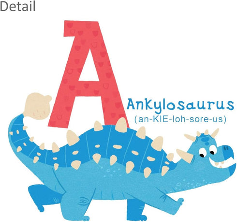 DECOWALL DS-8033 A-Z Dinosaur Alphabet (Small) Kids Wall Stickers Decals Peel and Stick Removable for Nursery Bedroom Living Room Art murals Decor...