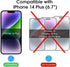 amFilm (2+2 PACK OneTouch Compatible with iPhone 14 Plus 6.7 Tempered Glass Screen Protector and Camera Lens Protector, Edge to Edge Full Coverage...