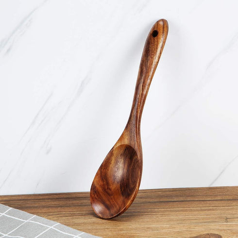 KALINCO Wooden Acacia Salad Servers with Salad Spoon and Fork Set Cooking Utensils for Kitchen (Natural Handmade Cookware) (salad servers)...