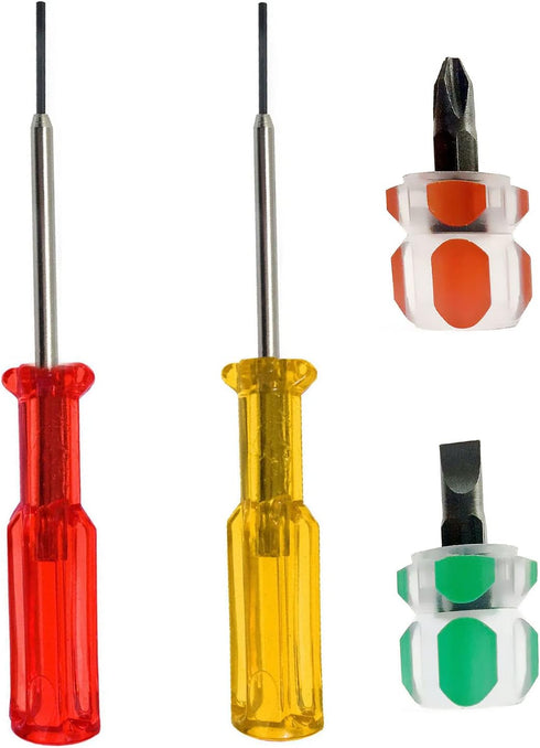 4Pcs Hex Socket Screwdriver H1.5 H1.6 and Mini Portable Screwdriver Flathead Cross Head Screwdrivers for Industrial Overlock Sewing Machine Repair...