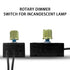 Lights Switch Dimmer Rotary 300W 120VAC for ZE-03A Zing Ear Incandescent Home Table Lamps Control Repair Kits Replacement Tools Brass Knob Durable...
