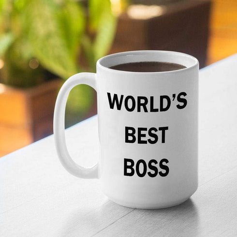 Dunder Mifflin (The Office) World's Best Boss TV Television Show Ceramic Mug Coffee (Tea, Cocoa) 15 OZ Mug, Official Michael Scott Mug As Seen On ...