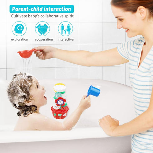 Baby Bath Toys for Kids 1-3 Toddler Suction Cup Spinning Bath tub Toys Sensory Toys for 1 2 3 4 Year Old Girls Boys Gifts Ideal with Color Box...