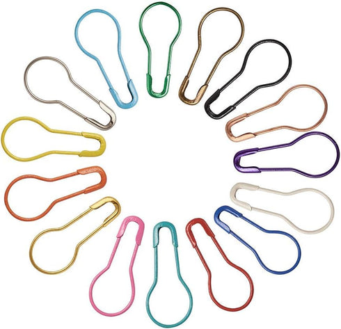 KISSITTY About 600pcs/box 15 Colors Bulb Safety Pins 22mm Calabash Quilting Sewing Pin for Clothing Crafting Home Office Use Art Craft Sewing Jewe...