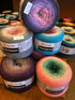 YarnArt Flowers Moonlight Glitter Cotton Yarn, Soft, Rainbow Crochet, Metallic Lurex handknit Shiny, Silvery Cake, Multicolor Cotton, 1 Skein Weig...
