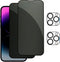 2 Pack Matte Privacy Screen Protector for iPhone 14 Pro Max + 2 Pack Camera Lens Protector, Anti-Spy Anti-Glare Full Coverage Scratch Resistant 9H...