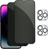 2 Pack Matte Privacy Screen Protector for iPhone 14 Pro Max + 2 Pack Camera Lens Protector, Anti-Spy Anti-Glare Full Coverage Scratch Resistant 9H...