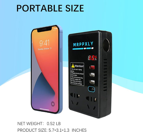 200W Power Inverters for Vehicles - DC 12v to 110v Car Inverter Converter?Car Charger Adapter,Cigarette Lighter Adapter......