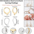 SUNNYCLUE 1 Box 80Pcs Leverback Earring Findings Huggie Hoop Earring Findings Lever Back Earring Hooks Lever Back Earring Hook Earwires for Jewelr...