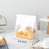 50 Pcs 8.6 Inch Bread Bags with Tin Tie, Large Loaf Bags Made Of White Cotton Paper, Storage Packing Bag with Clear Window for Bakery, Cafe, Homem...