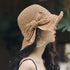 Foldable Wide Brim Floppy Straw Beach Sun Hat,Summer Cap with Bowknot for Women Girls,Strap Adjustable...