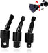 Swivel Socket Set Wobble Impact Adapter Extension Set, 3 PCS Impact Driver Socket Drill Adapter Set 1/2” 3/8” 1/4” Rotatable 1/4-Inch Hex Bit Univ...